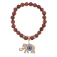 Браслет Слон (мудрость, сила, долголетие) синт.камень Корич. авантюрин 8мм BS-CR-0211