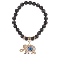 Браслет Слон (мудрость, сила, долголетие) нат.камень Гранат 8мм BS-CR-0216