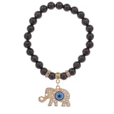 Браслет Слон (мудрость, сила, долголетие) нат.камень Гранат 8мм BS-CR-0216