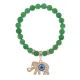 Браслет Слон (мудрость, сила, долголетие) нат.камень Нефрит 8мм BS-CR-0223