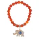 Браслет Слон (мудрость, сила, долголетие) нат.камень Сердолик 8мм BS-CR-0227