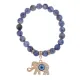 Браслет Слон (мудрость, сила, долголетие) нат.камень Содалит 8мм BS-CR-0228
