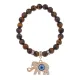 Браслет Слон (мудрость, сила, долголетие) нат.камень Тигровый глаз 8мм BS-CR-0229