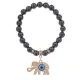 Браслет Слон (мудрость, сила, долголетие) синт.камень Гематит (не магнит.) 8мм BS-CR-0238