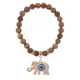 Браслет Слон (мудрость, сила, долголетие) нат.камень Песочная яшма 8мм BS-CR-0240