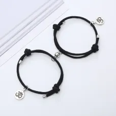 Парные браслеты Ом, цвет черный BS781-01