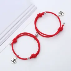 Парные браслеты Ом, цвет красный BS781-02