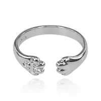 Безразмерное кольцо Кошачьи лапки, 5мм KL568