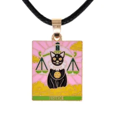 Кулон Tarot Черная кошка - Justice AD-AM1-01