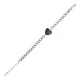 Браслет цепь нерж.сталь с Сердцем из нат.камня Лабрадор BSS-18