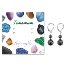 Серьги Гематит (не магнит.) SEB01-25