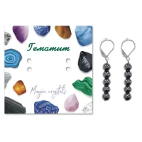 Серьги Гематит (не магнит.) SEB02-25