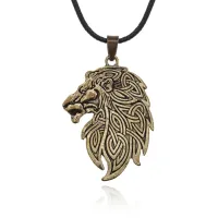 Амулет Лев на шнурке, 4х2,5см AC269