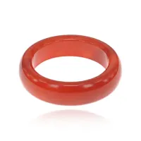 Кольцо из агата, размер 7, цвет красный KL115-05