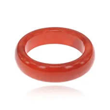 Кольцо из агата, размер 7, цвет красный KL115-05