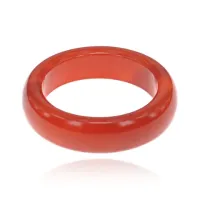Кольцо из агата, размер 8, цвет красный KL115-06