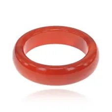 Кольцо из агата, размер 8, цвет красный KL115-06