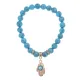 Браслет Ладонь (защита от сглаза и зла) синт.камень Бирюза 8мм BS-CR-0245