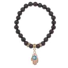 Браслет Ладонь (защита от сглаза и зла) нат.камень Гранат 8мм BS-CR-0246