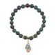 Браслет Ладонь (защита от сглаза и зла) синт.камень Цоизит 8мм BS-CR-0262