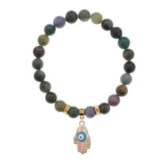 Браслет Ладонь (защита от сглаза и зла) нат.камень Яшма 8мм BS-CR-0265