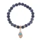Браслет Ладонь (защита от сглаза и зла) нат.камень синий Африк. агат 8мм BS-CR-0267