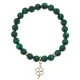 Браслет Клевер (удача, везение) синт.камень Малахит 8мм BS-CR-0732