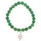 Браслет Клевер (удача, везение) нат.камень Нефрит 8мм BS-CR-0733