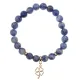 Браслет Клевер (удача, везение) нат.камень Содалит 8мм BS-CR-0738