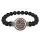 Браслет из черного агата Крест Непобедимости BSBA-153