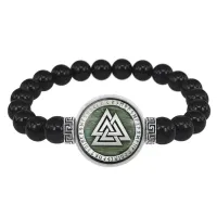 Браслет из черного агата Валькнут BSBA-156