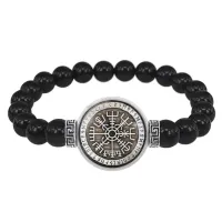 Браслет из черного агата Вегвизир BSBA-157