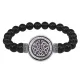 Браслет из черного агата Кельтская пентаграмма BSBA-158