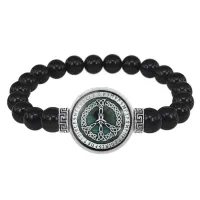 Браслет из черного агата Пацифик BSBA-161