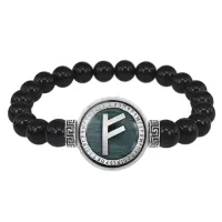 Браслет из черного агата Феху BSBA-165
