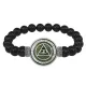 Браслет из черного агата Всевидящее Око BSBA-167