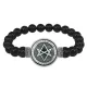 Браслет из черного агата Уникурсальная гексаграмма BSBA-168