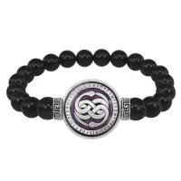 Браслет из черного агата Уроборос BSBA-169