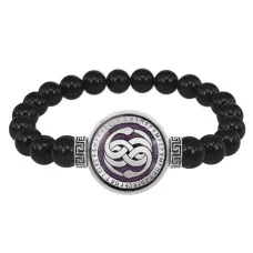 Браслет из черного агата Уроборос BSBA-169