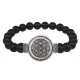 Браслет из черного агата Цветок жизни BSBA-177
