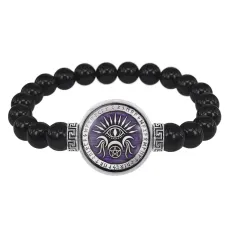Браслет из черного агата Защита от сглаза BSBA-178