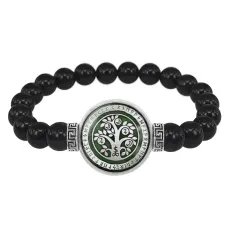 Браслет из черного агата Дерево здоровья BSBA-179