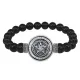 Браслет из черного агата Магический пентакль BSBA-180
