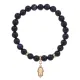 Браслет Ладонь (защита от сглаза и зла) синт.камень Синий авантюрин 8мм BS-CR-0782