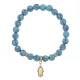 Браслет Ладонь (защита от сглаза и зла) синт.камень Бирюза 8мм BS-CR-0785
