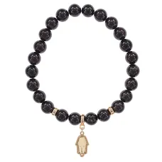 Браслет Ладонь (защита от сглаза и зла) нат.камень Гранат 8мм BS-CR-0786