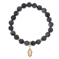 Браслет Ладонь (защита от сглаза и зла) нат.камень Лабрадор 8мм BS-CR-0788