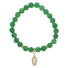 Браслет Ладонь (защита от сглаза и зла) нат.камень Нефрит 8мм BS-CR-0793