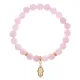Браслет Ладонь (защита от сглаза и зла) нат.камень Розовый кварц 8мм BS-CR-0795