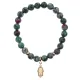 Браслет Ладонь (защита от сглаза и зла) синт.камень Цоизит 8мм BS-CR-0802